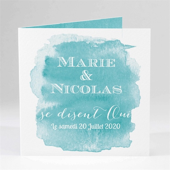 Faire-part mariage Touche d'aquarelle réf.N45129