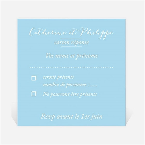 Carton réponse mariage sur le sable