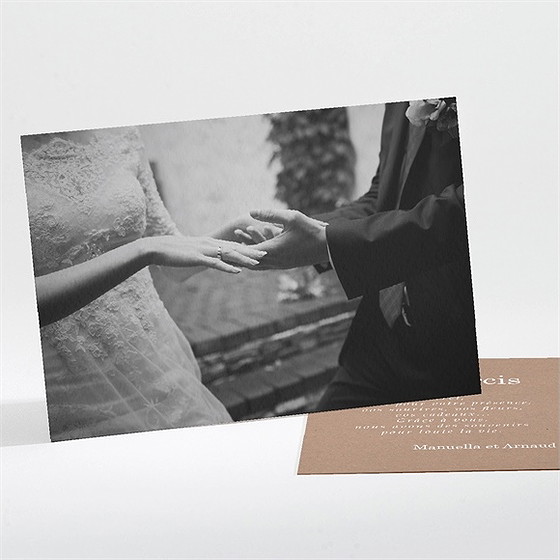 Remerciement mariage esprit campagne chic