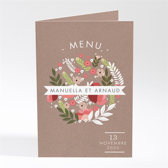 Menu mariage Esprit campagne chic réf.N401571