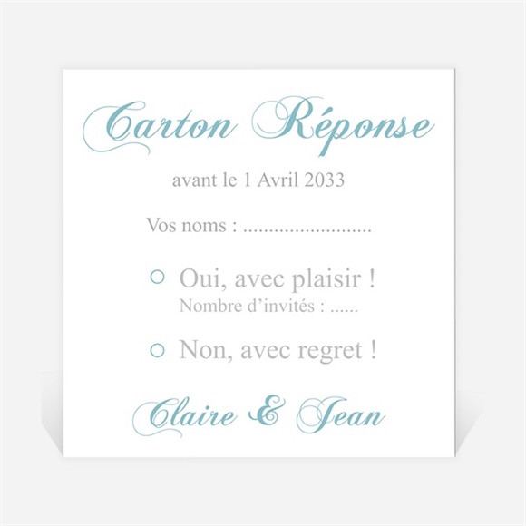Carton réponse mariage L'élégance en photos réf.N300765