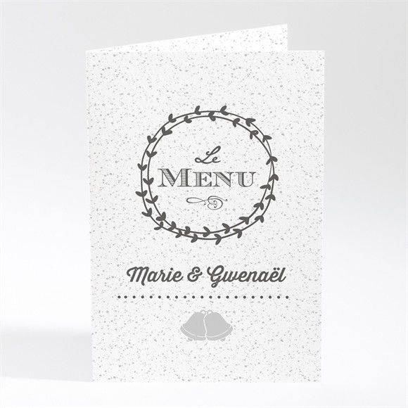 Menu mariage Gravure blanche originale réf.N401574