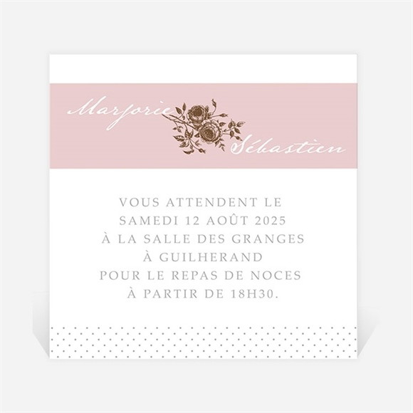 Carton d'invitation mariage Annonce classique réf.N300767