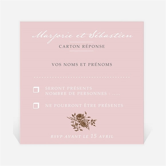 Carton réponse mariage Annonce classique réf.N300768