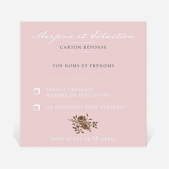 Carton réponse mariage annonce classique