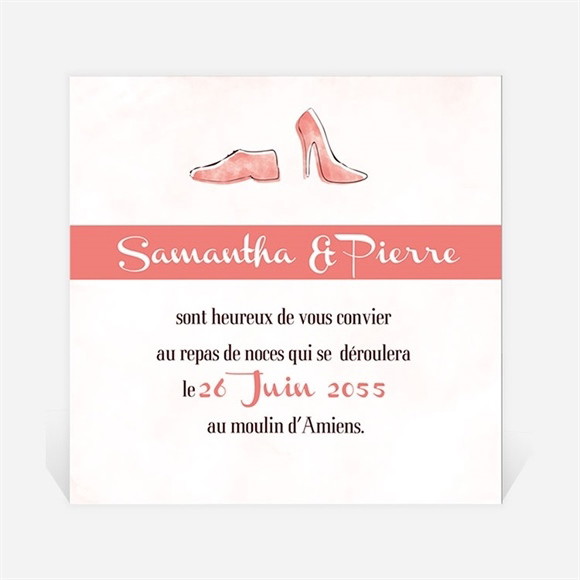 Carton d'invitation mariage Elle & Lui réf.N300773