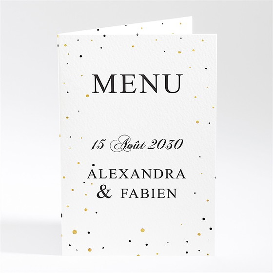 Menu mariage alliances scintillantes