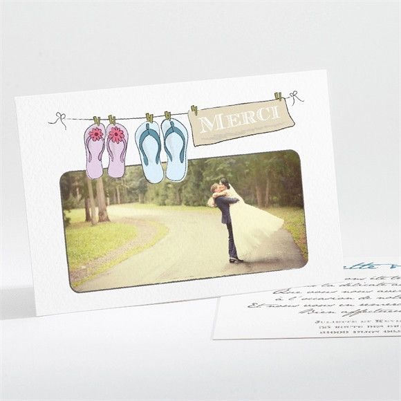Remerciement mariage En Tongs ! réf.N11184