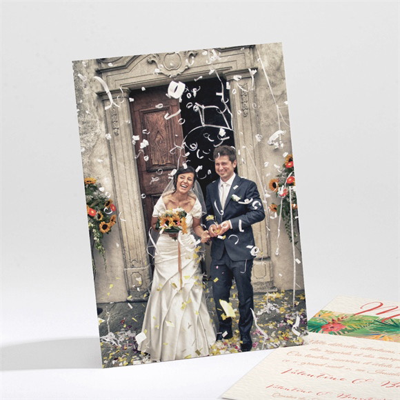 Remerciement mariage Nos Tropiques réf.N21194