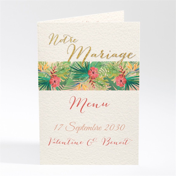Menu mariage Nos Tropiques réf.N401579