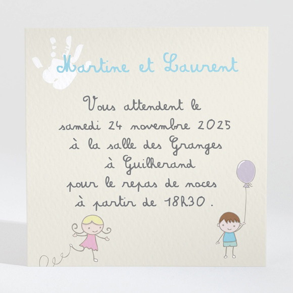 Carton d'invitation mariage Pas trop tôt... réf.N300798