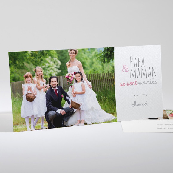 Remerciement mariage Pas trop tôt... réf.N13144