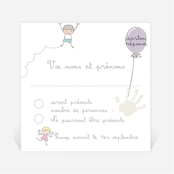 Carton réponse mariage Pas trop tôt... réf.N300799