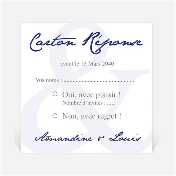 Carton réponse mariage In love réf.N300802
