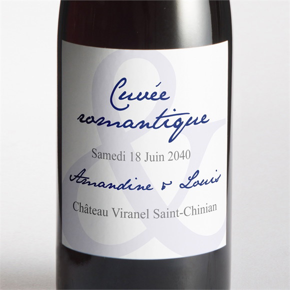 Etiquette de bouteille mariage In love réf.N300803