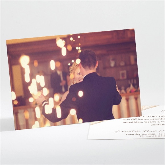 Remerciement mariage Arabesque végétale et florale réf.N11185