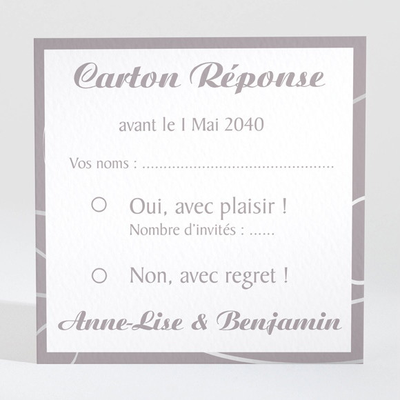 Carton réponse mariage Notre Danse réf.N300814