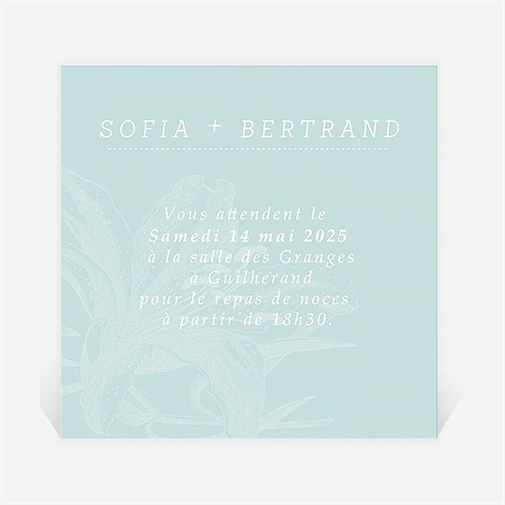 Carton d'invitation mariage simple et chic