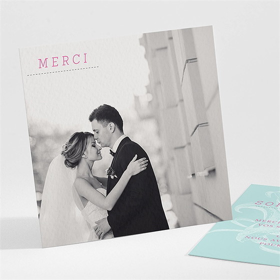 Remerciement mariage simple et chic
