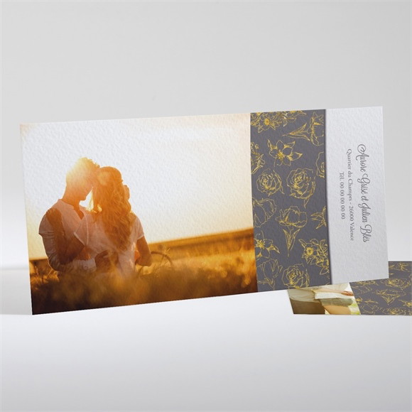 Faire-part mariage Gris anthracite réf.N13146