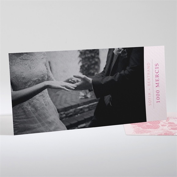 Remerciement mariage Carte gourmande et raffinée réf.N13147