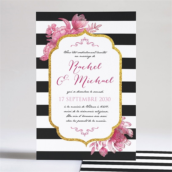 Faire-part mariage original et baroque