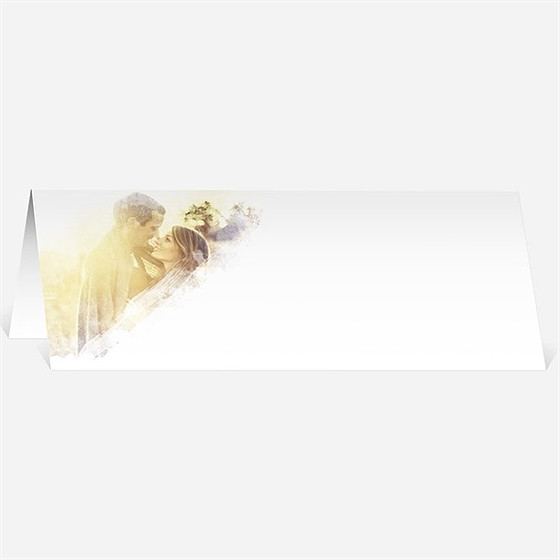 Marque-place mariage tendresse photo