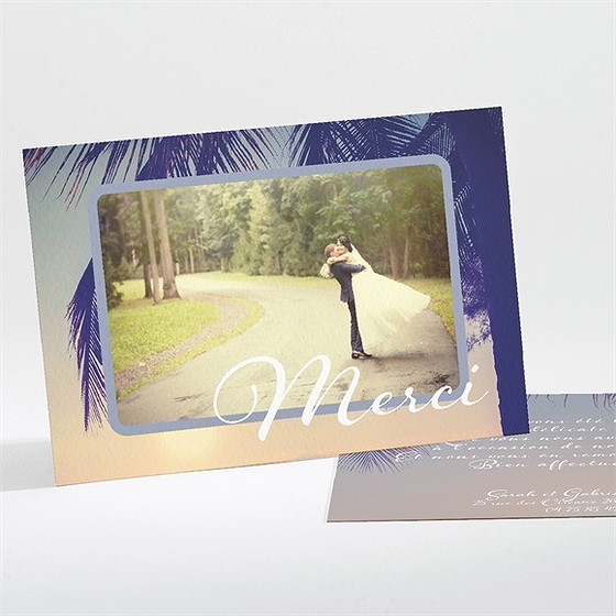 Remerciement mariage notre coucher de soleil