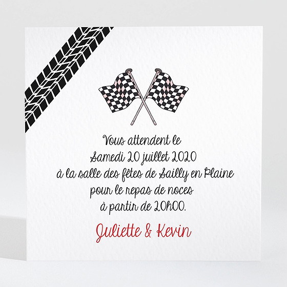 Carton d'invitation mariage 2 bikers in love