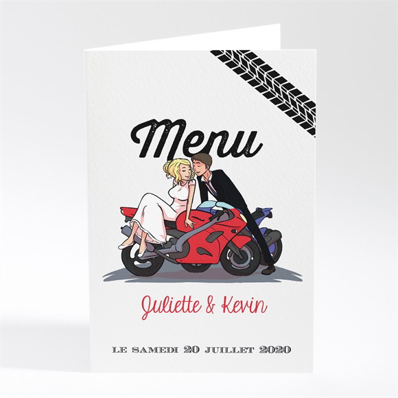 Menu mariage 2 bikers in love réf.N401594