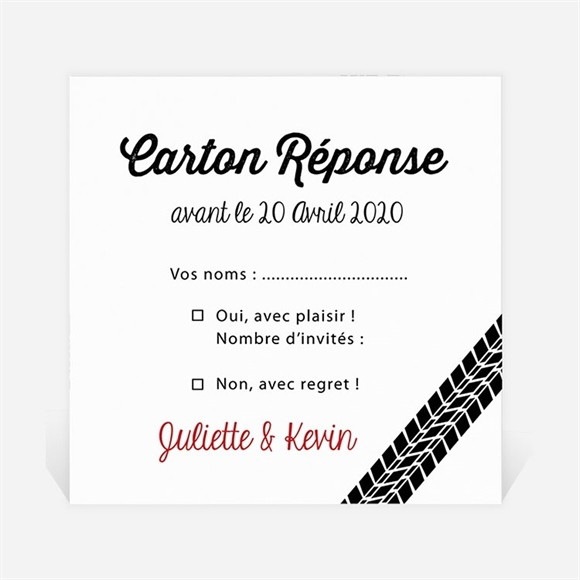 Carton réponse mariage 2 bikers in love réf.N300835