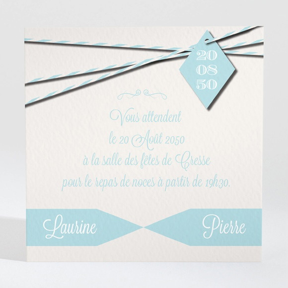 Carton d'invitation mariage Notre bande son! réf.N300837