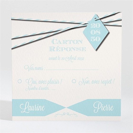 Carton réponse mariage notre bande son!