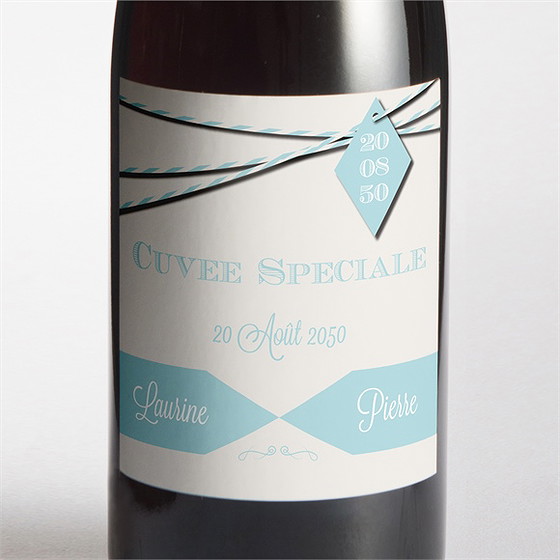 Etiquette de bouteille mariage notre bande son!