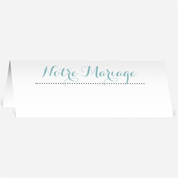 Marque-place mariage Chevrons camaïeu bleu et vert réf.N440480