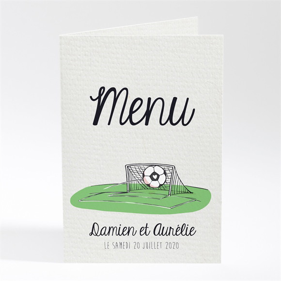 Menu mariage A vos crampons de football ! réf.N401599