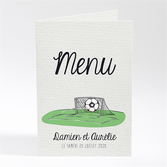 Menu mariage a vos crampons de football !
