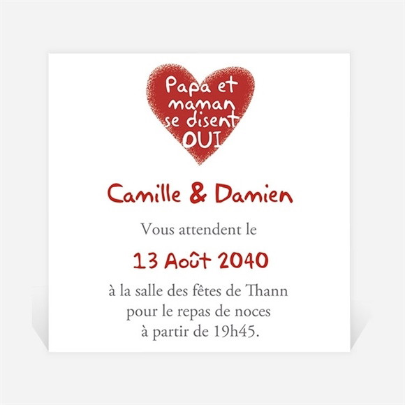 Carton d'invitation mariage Les enfants annoncent ! réf.N300852