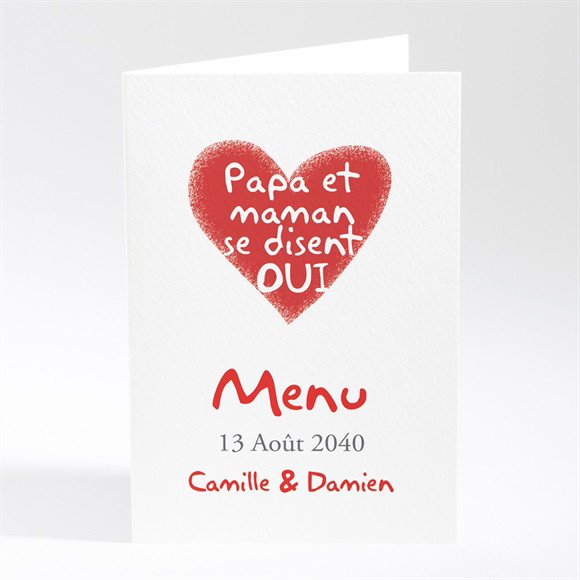 Menu mariage Les enfants annoncent ! réf.N401600