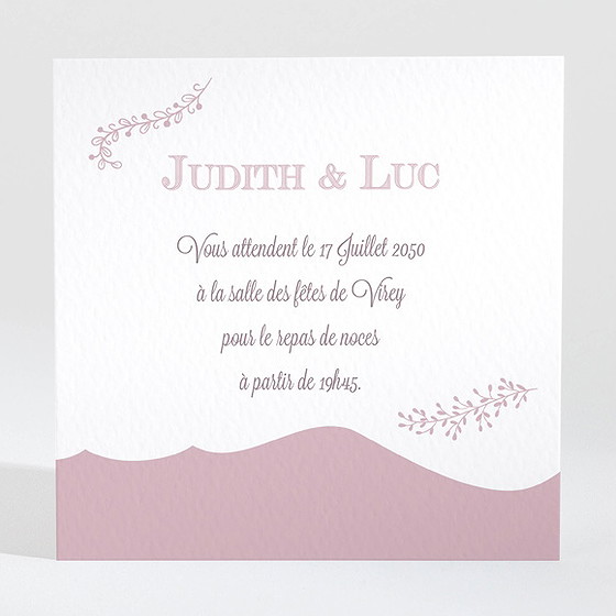 Carton d'invitation mariage roman photo