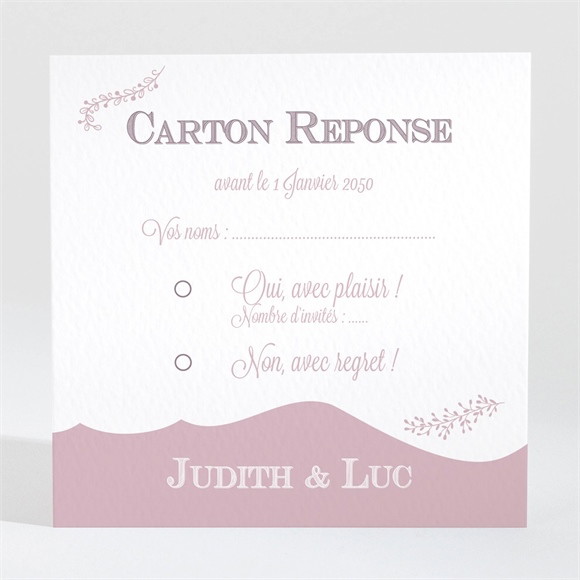 Carton réponse mariage Roman photo réf.N300847