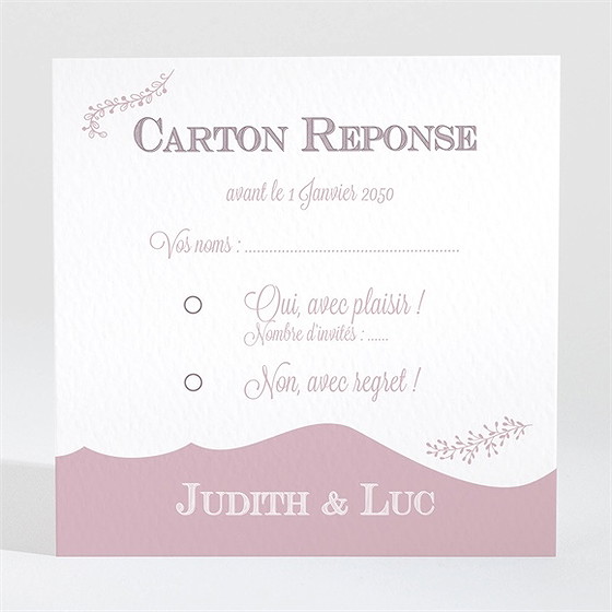 Carton réponse mariage roman photo
