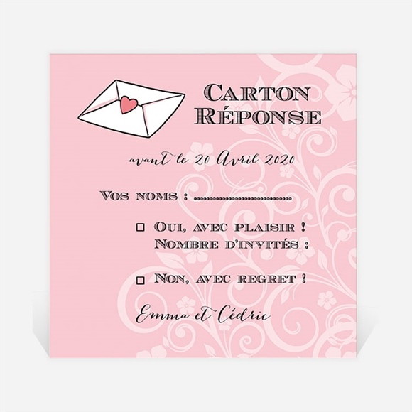 Carton réponse mariage Ils se disent Oui! réf.N300859