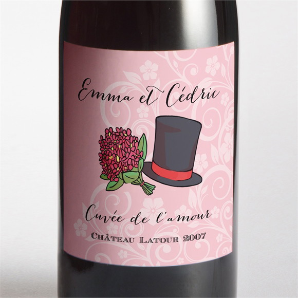 Etiquette de bouteille mariage Ils se disent Oui! réf.N300860