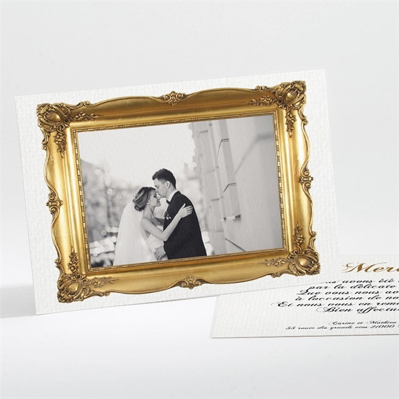 Remerciement mariage Imitation cadre or réf.N11199