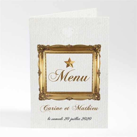 Menu mariage Imitation cadre or réf.N401607