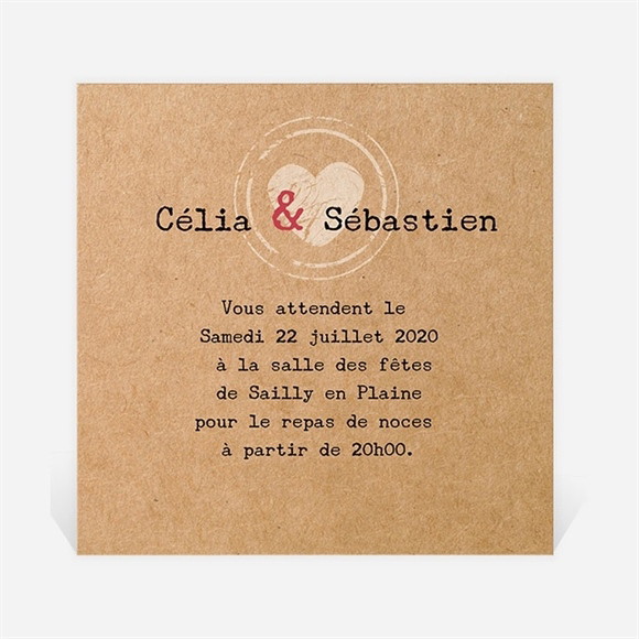 Carton d'invitation mariage L'instant magique réf.N300872