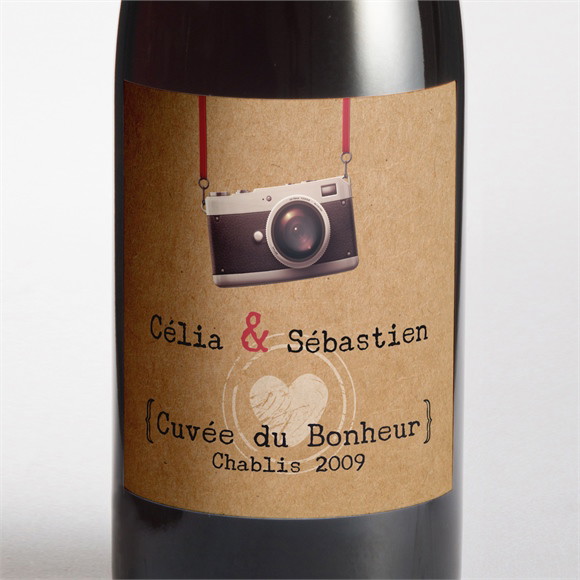 Etiquette de bouteille mariage L'instant magique réf.N300874