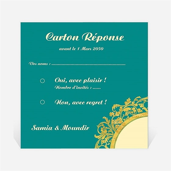 Carton réponse mariage byzantin