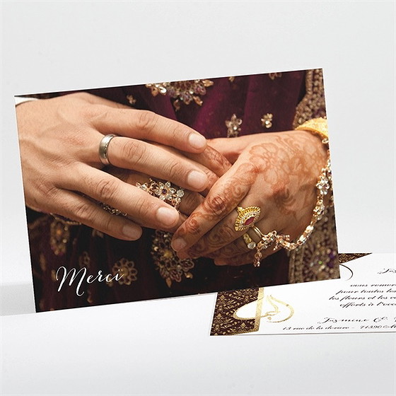 Remerciement mariage mille et une nuits